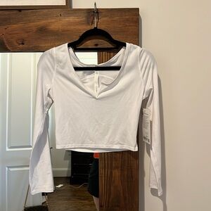 🍋🍋 Lululemon NWT Size 4 Cropped Henley Long Sleeve